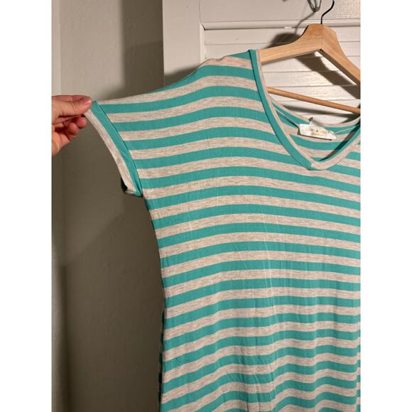 Love, Kuza Mint Oat Striped Maxi Dress Small - Picture 6 of 12